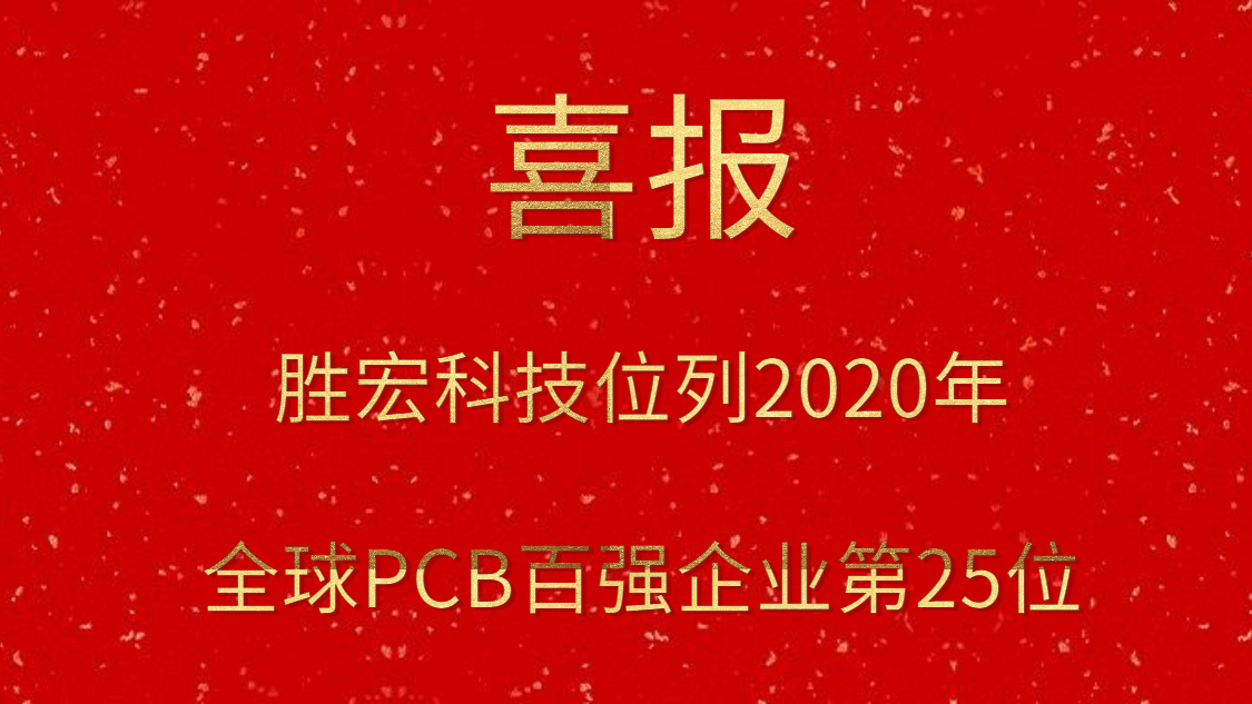 仲博cbin99科技位列2020年全球PCB百强企业第25位